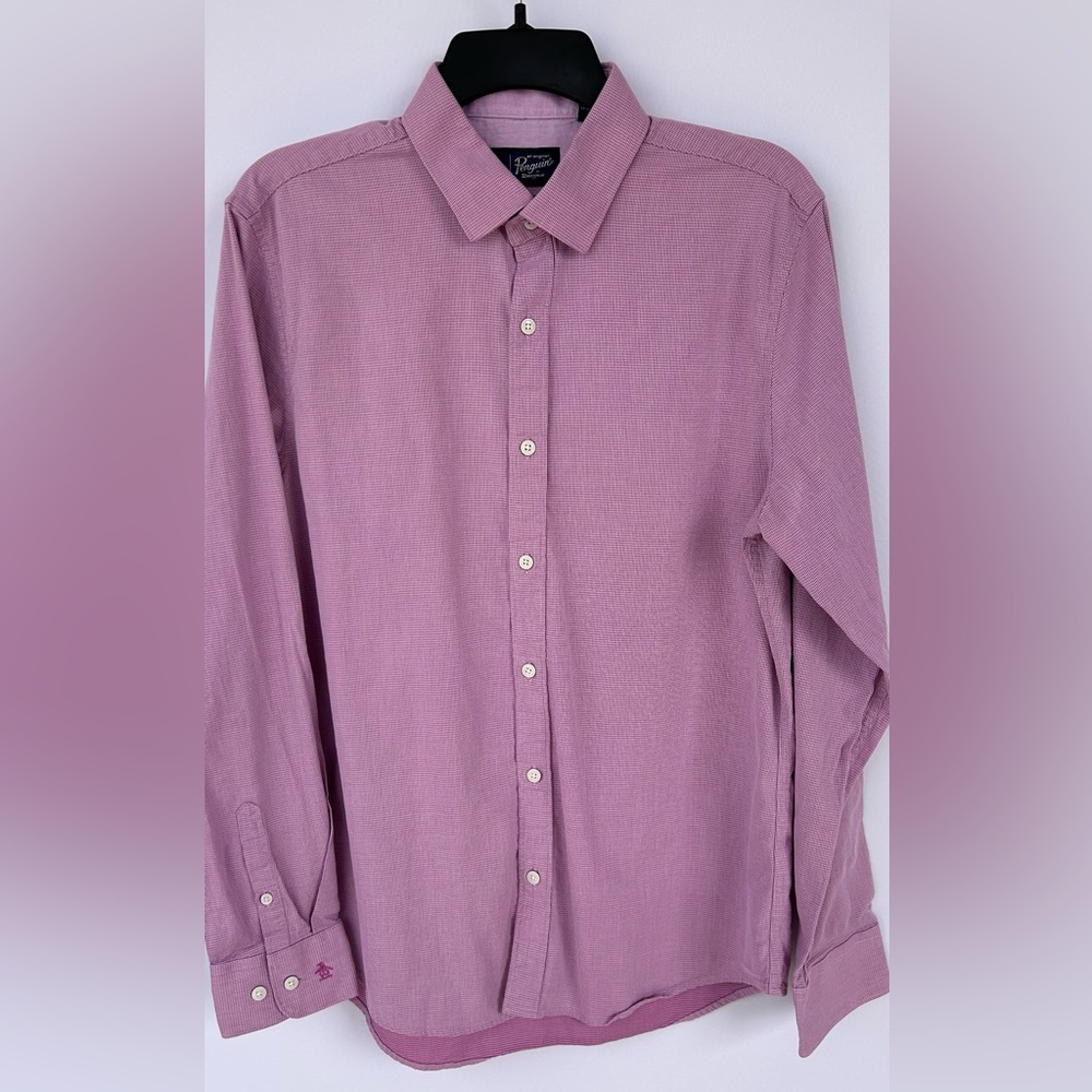 Original Penguin Men’s Slim Fit Button Up Shirt Size‎ 16.5 34/35